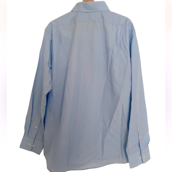 VAN HEUSEN BABY BLUE FITTED COLLARED SHIRT SIZE 17.5 34/35 - Picture 4 of 4